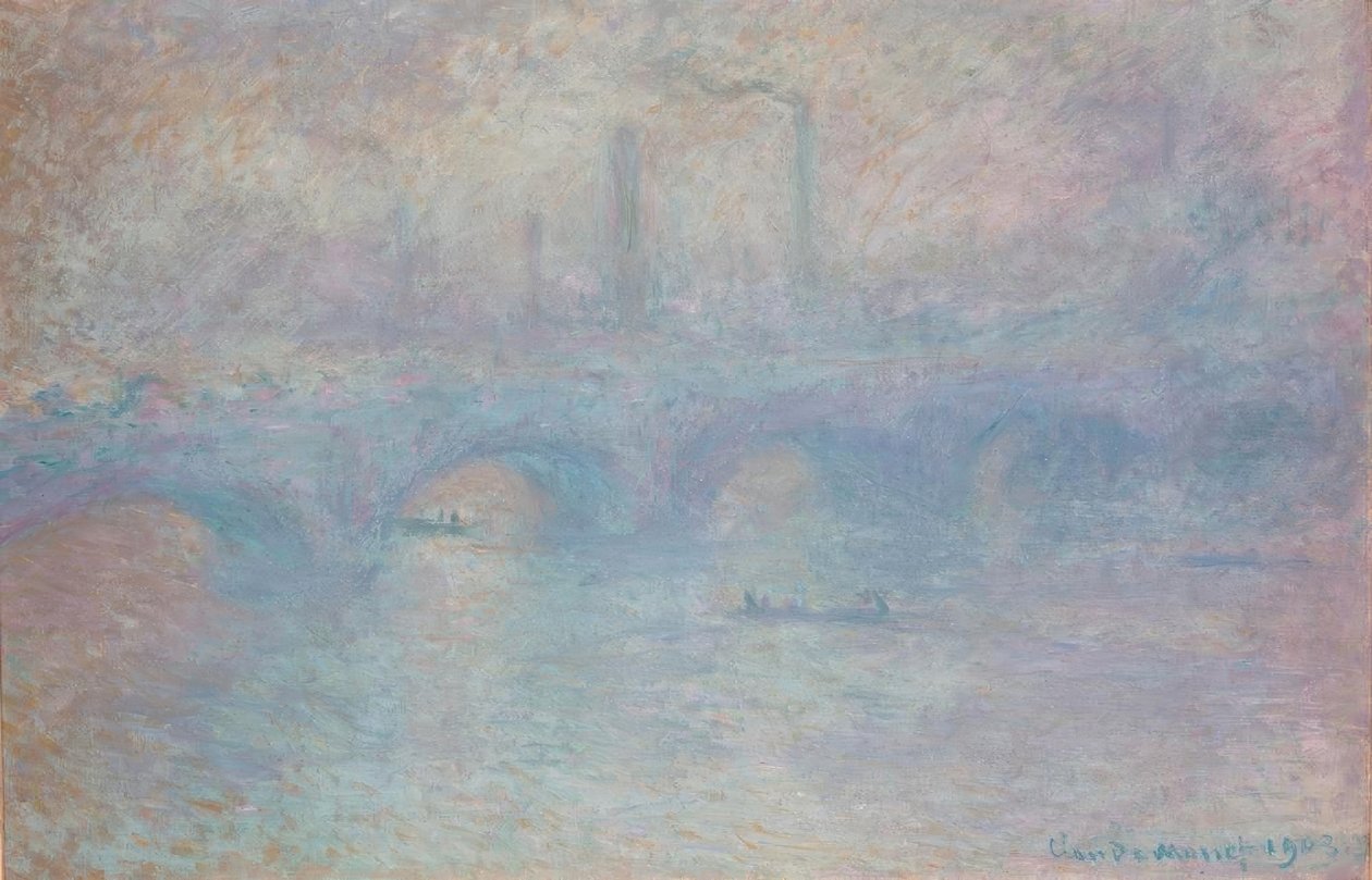 Ponte de Waterloo. Efeito nevoeiro de Claude Monet