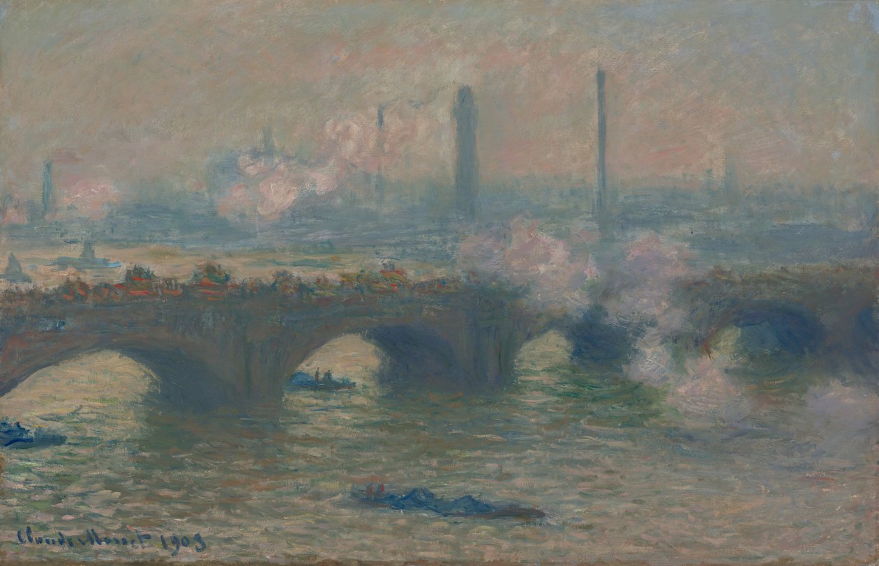 Ponte Waterloo, Dia Cinzento de Claude Monet