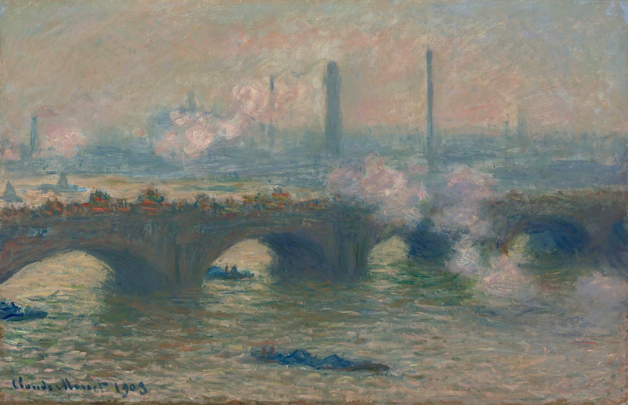 Ponte de Waterloo, dia cinzento, 1903 de Claude Monet