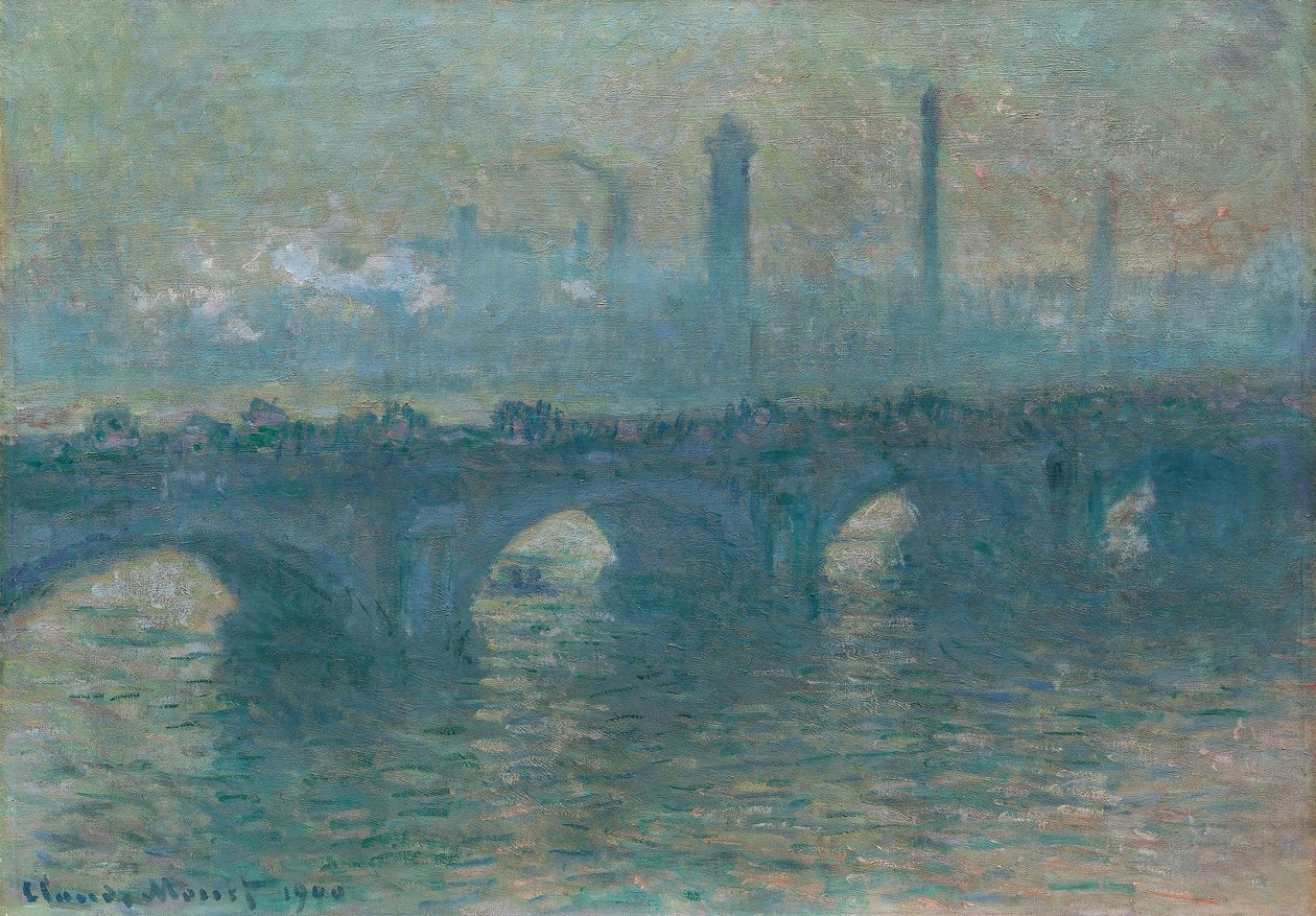 Ponte Waterloo, Tempo Cinzento de Claude Monet