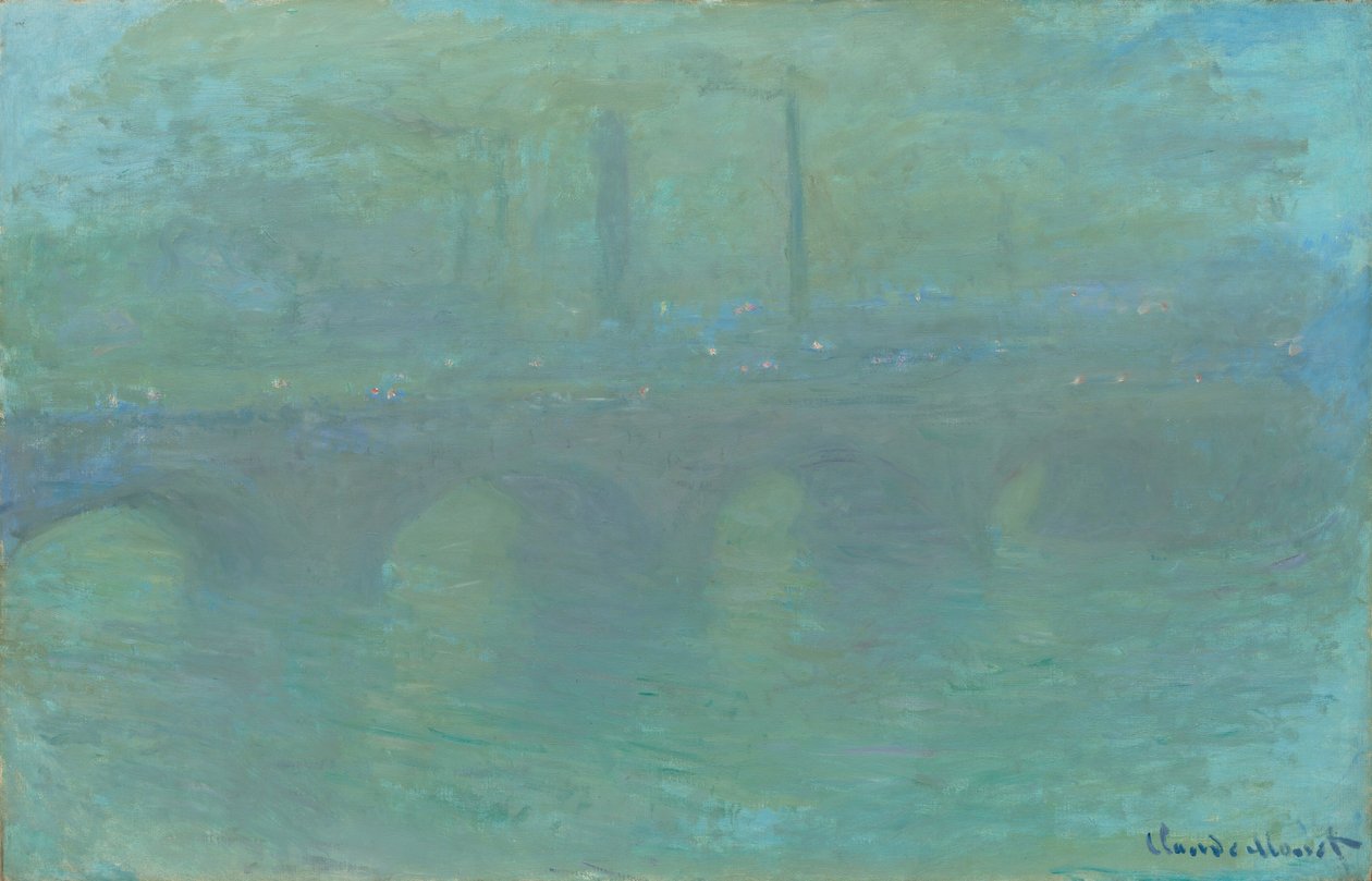 Waterloo Bridge, Londres, ao entardecer de Claude Monet