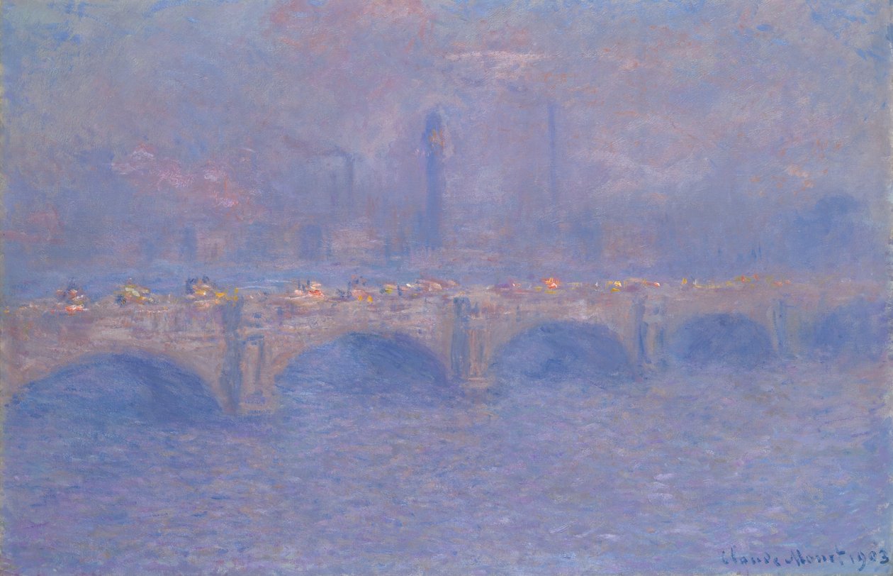 Ponte Waterloo, Efeito Luz Solar de Claude Monet