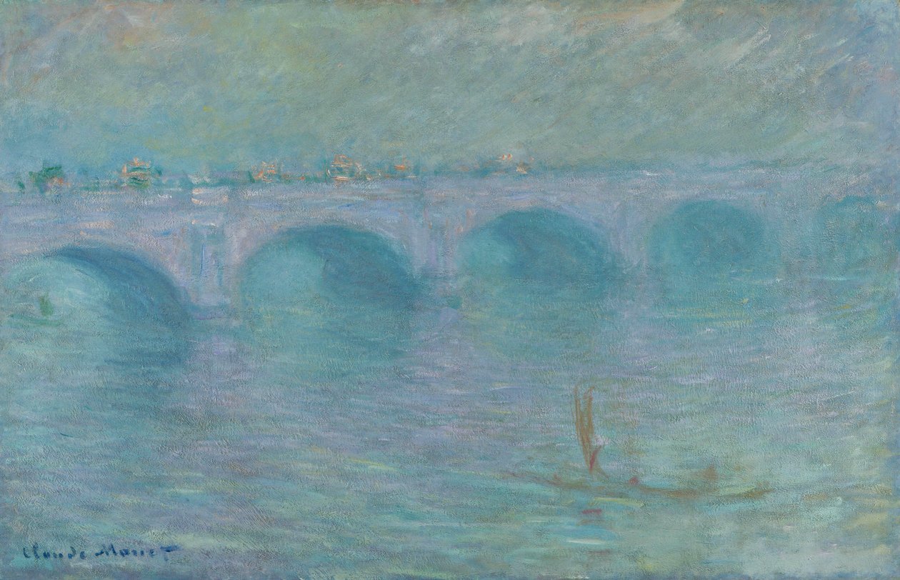 Ponte de Waterloo no nevoeiro, 1903 de Claude Monet