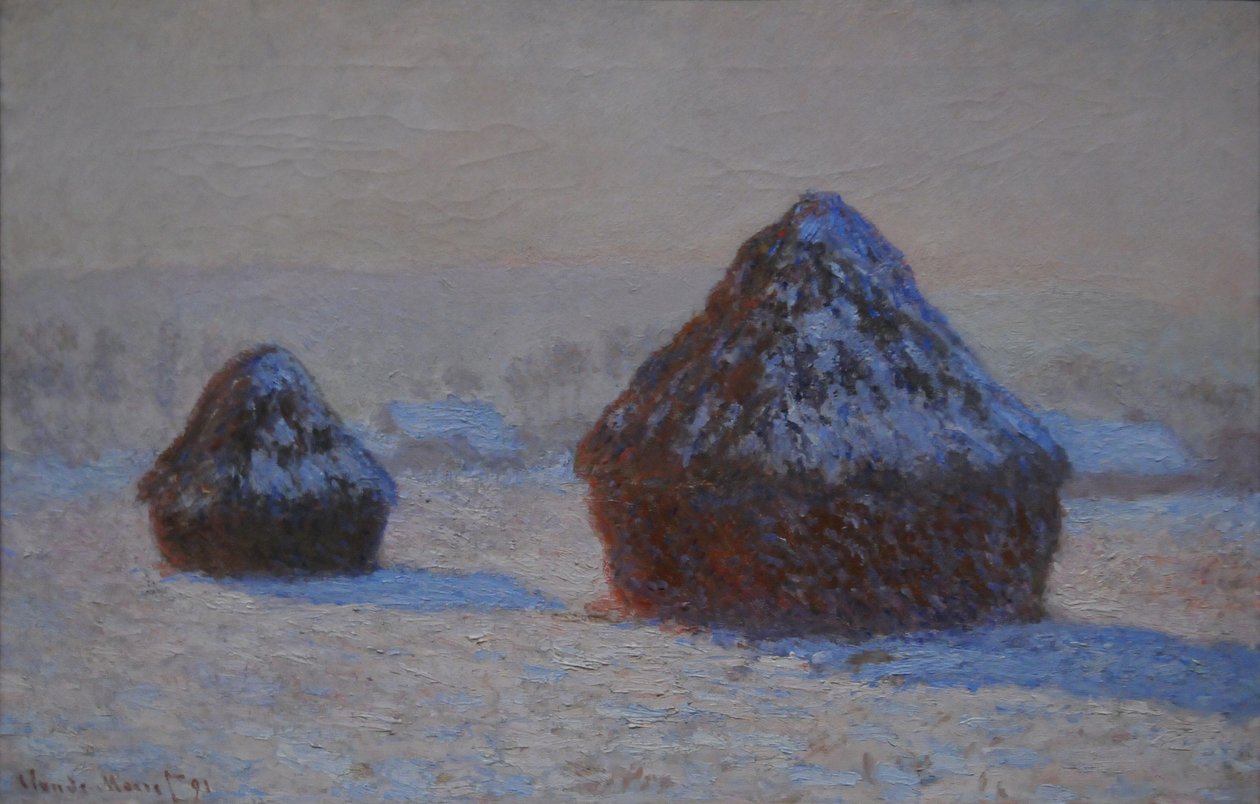 Trigos, Efeito Neve, Manhã, 1891 de Claude Monet