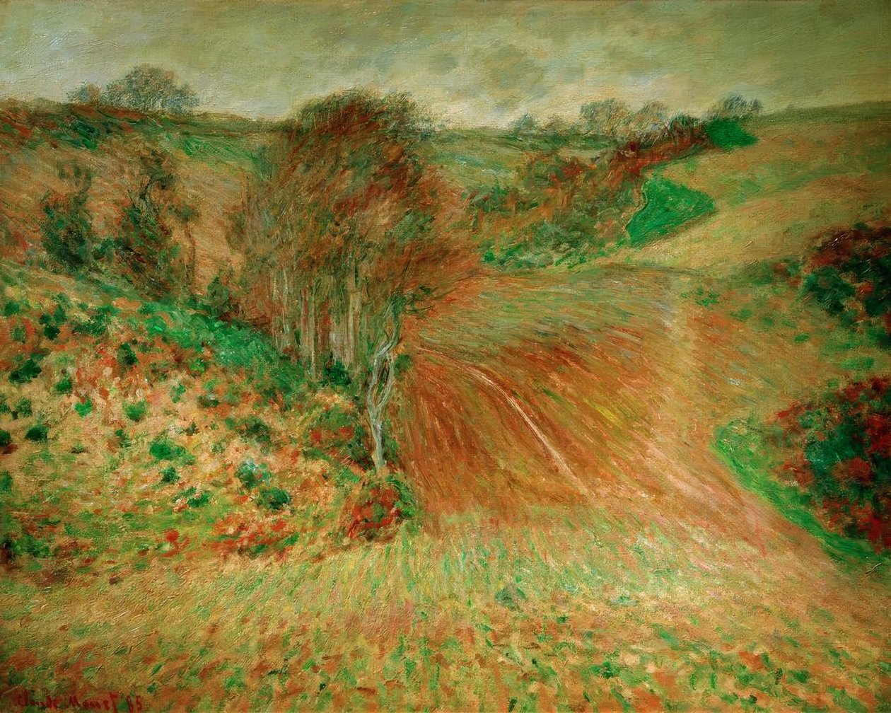 Paisagem de inverno em Etretat de Claude Monet