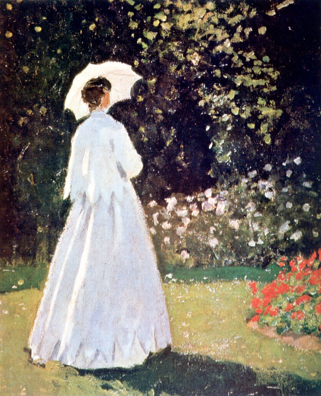 Mulher no jardim, Sainte Adresse, detalhe, 1867 de Claude Monet
