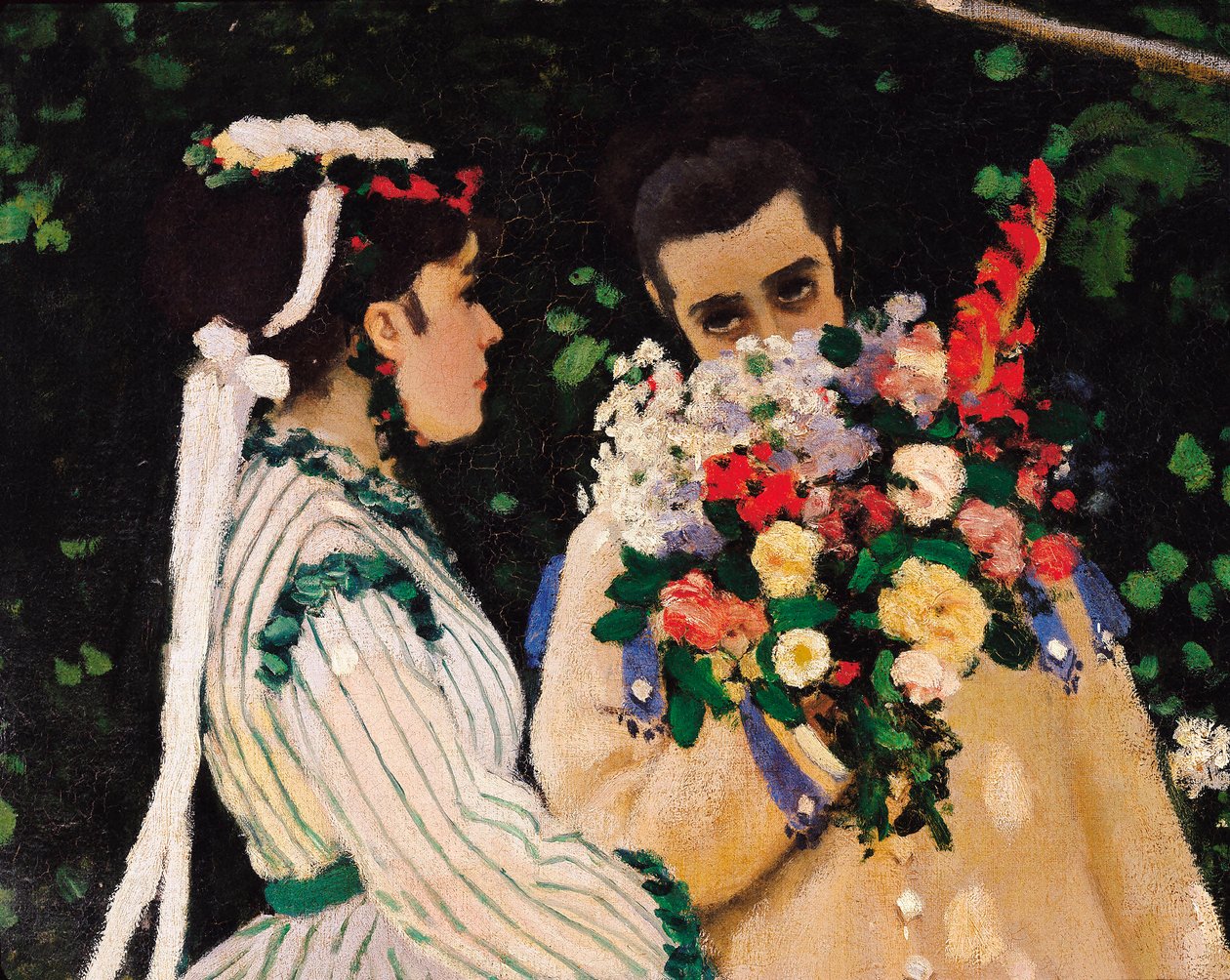 Mulheres no Jardim, detalhe, c.1866 (óleo sobre tela) de Claude Monet
