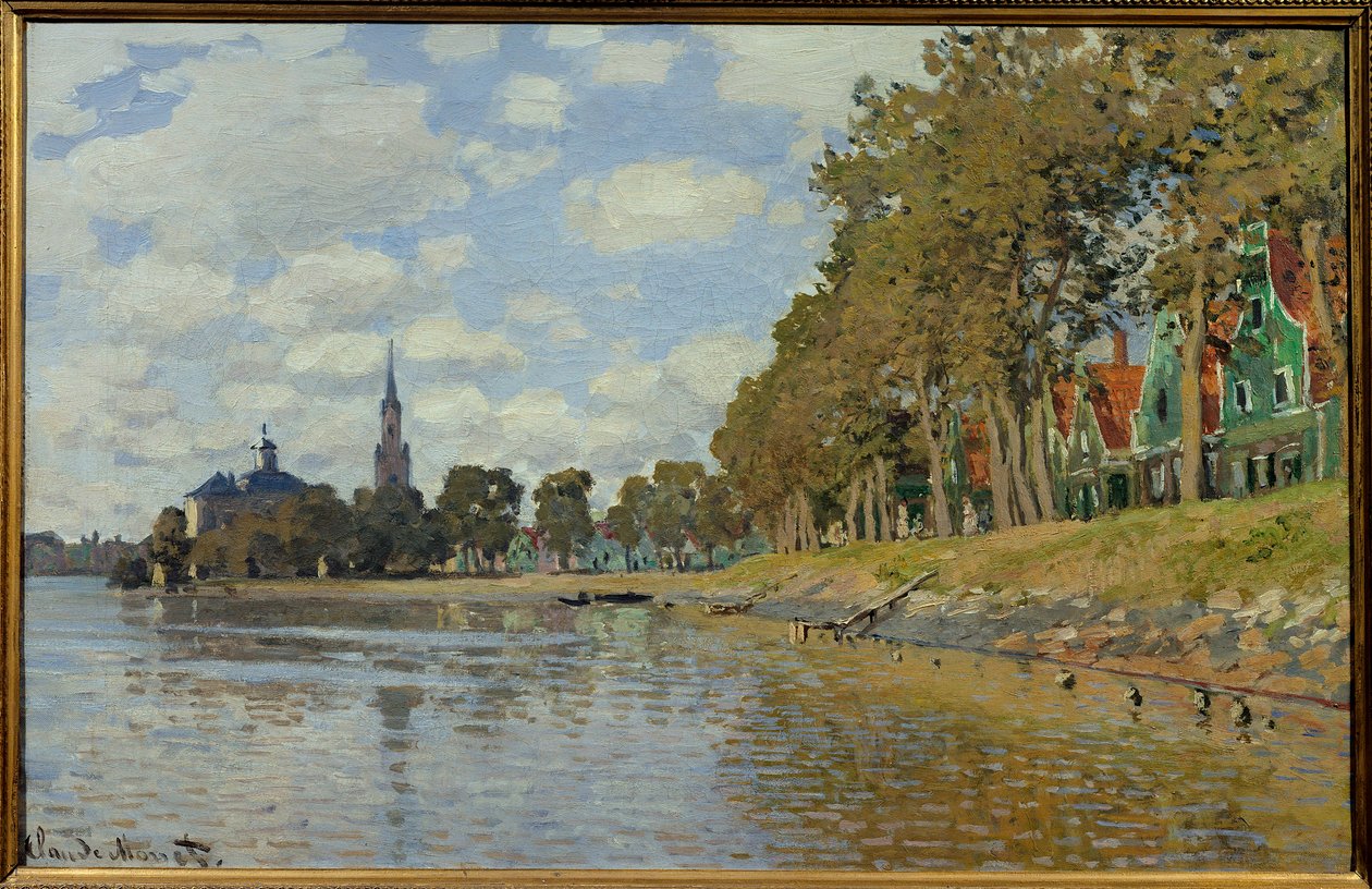 Zaandam. 1871. (0,48 x 0,73 cm) Paisagem holandesa. Oil On Canvas de Claude Monet (1840-1926). Musee d