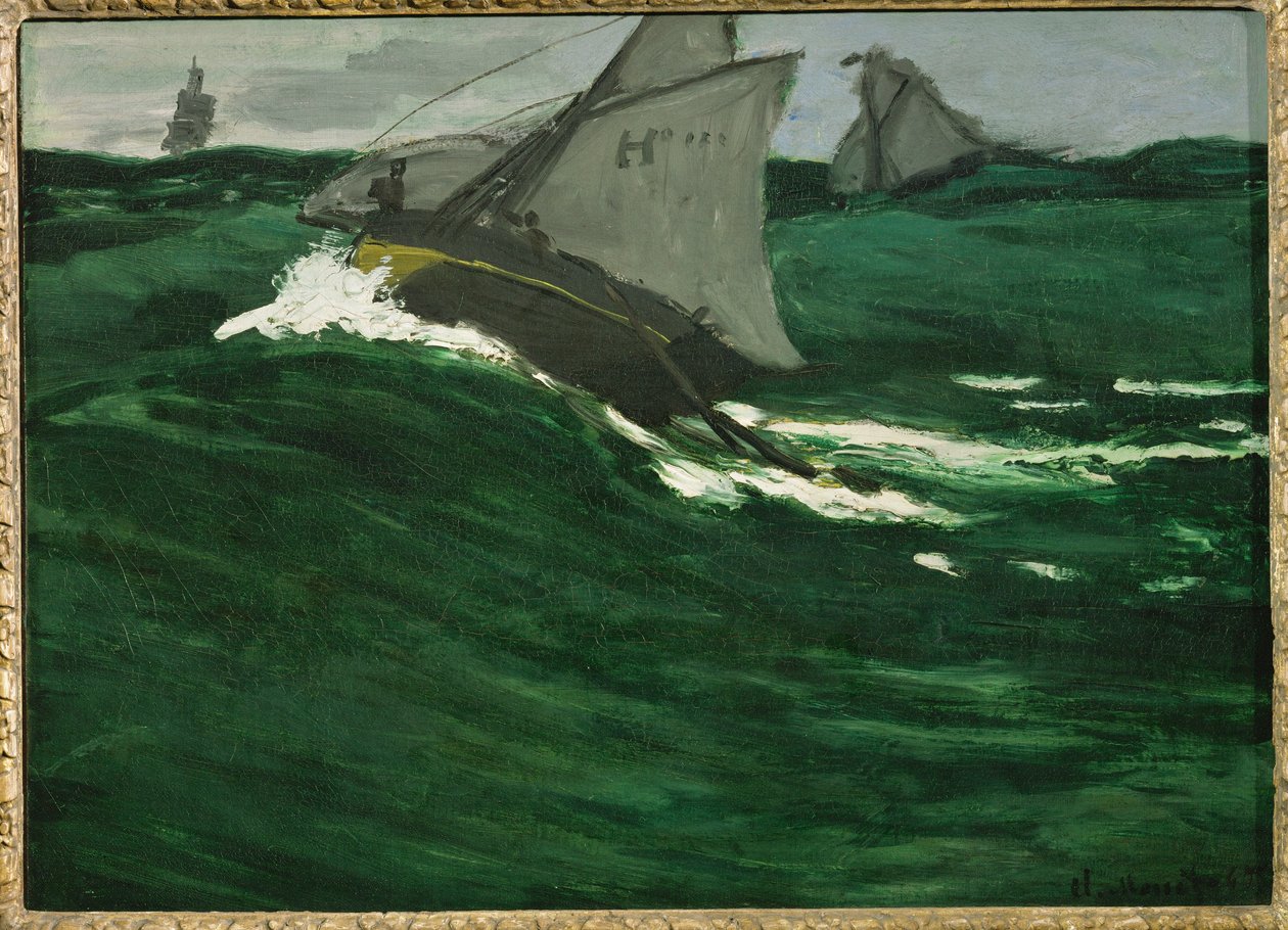 onda verde (pintura sobre tela) de Claude Monet
