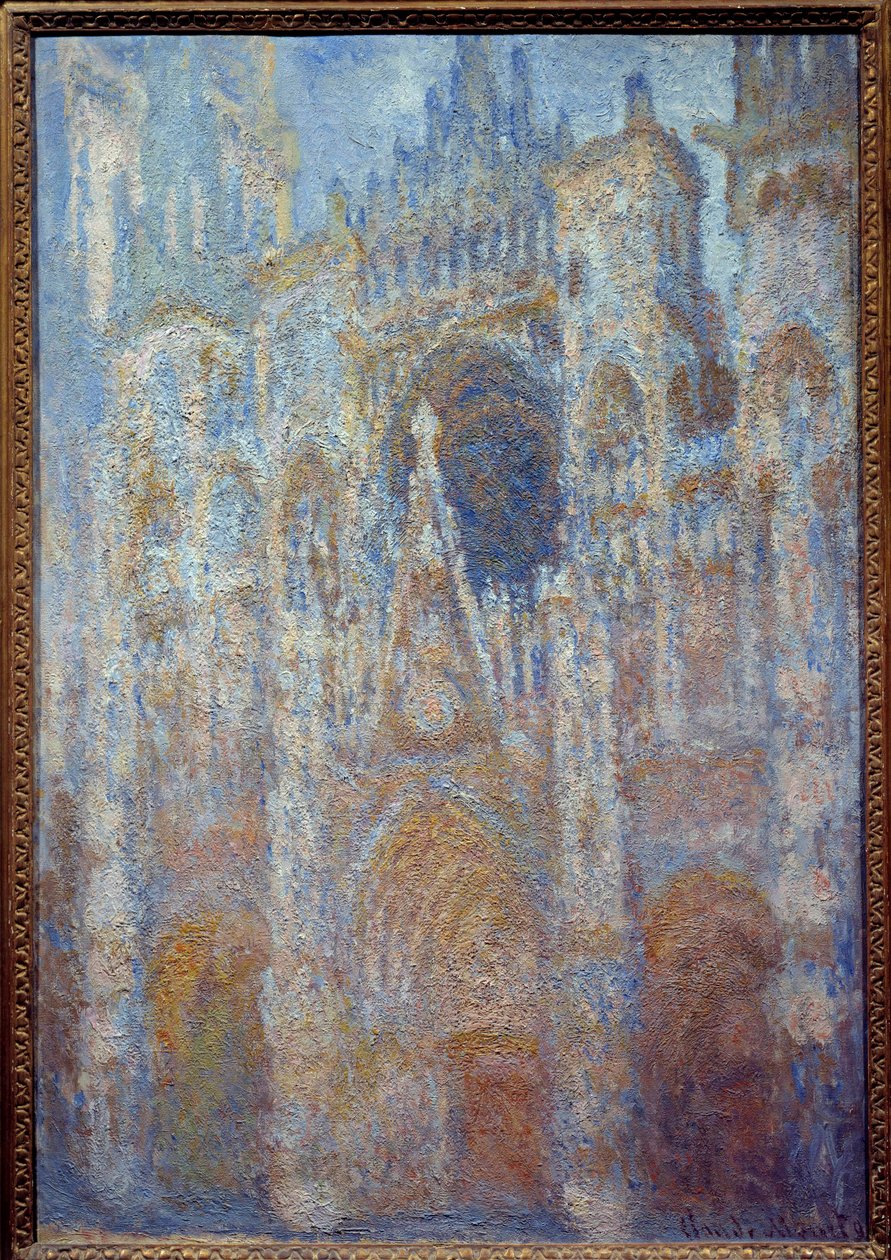 la cathedrale de Rouen, le portal soleil matinal, harmonie bleu Pintura de Claude Monet (1840-1926) 1893 Sol. 0,91 x 0,63 m Paris, musee d