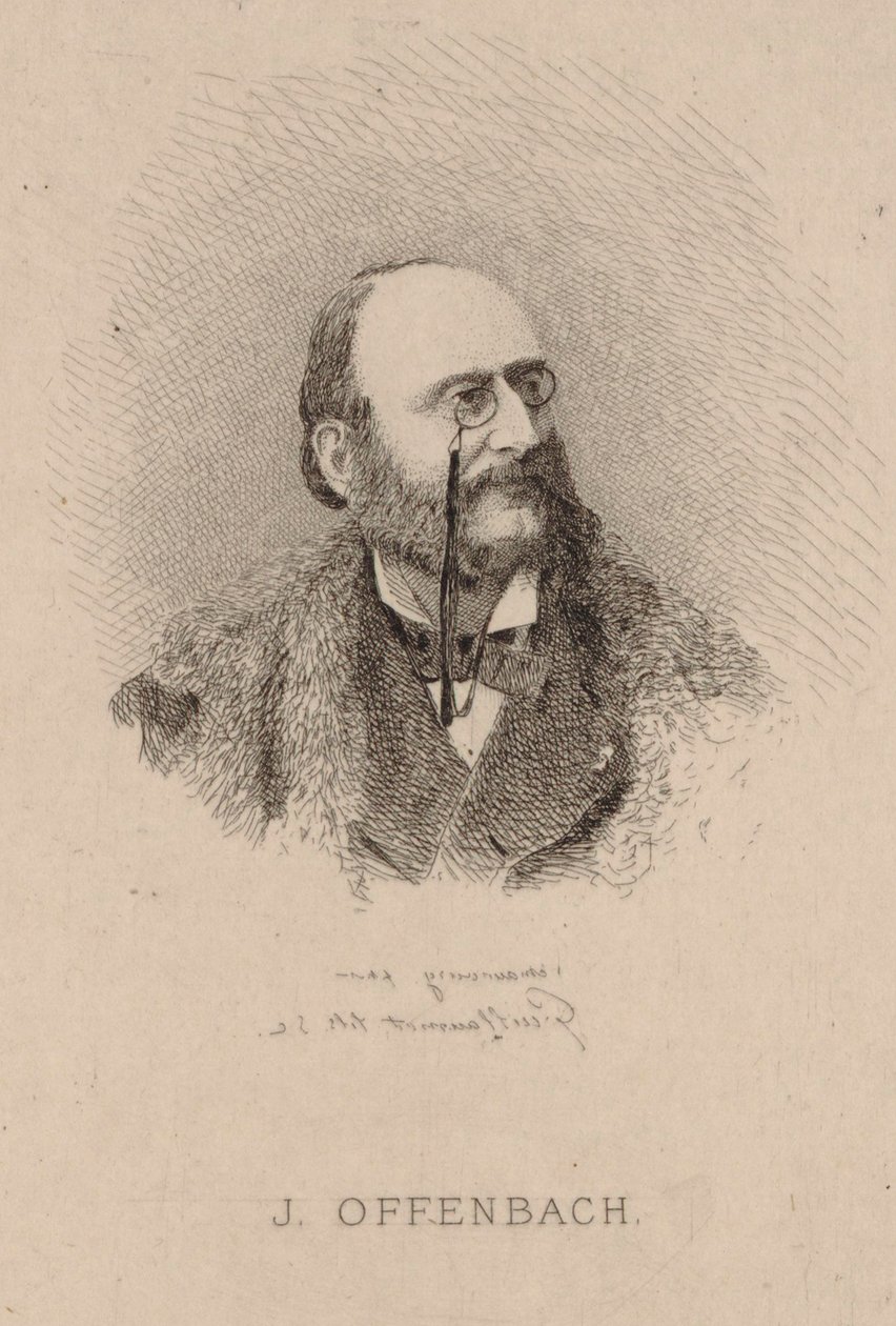 Retrato de Jacques Offenbach 1819-1880, 1870. de Claude Nicolas Eugène Guillaumot