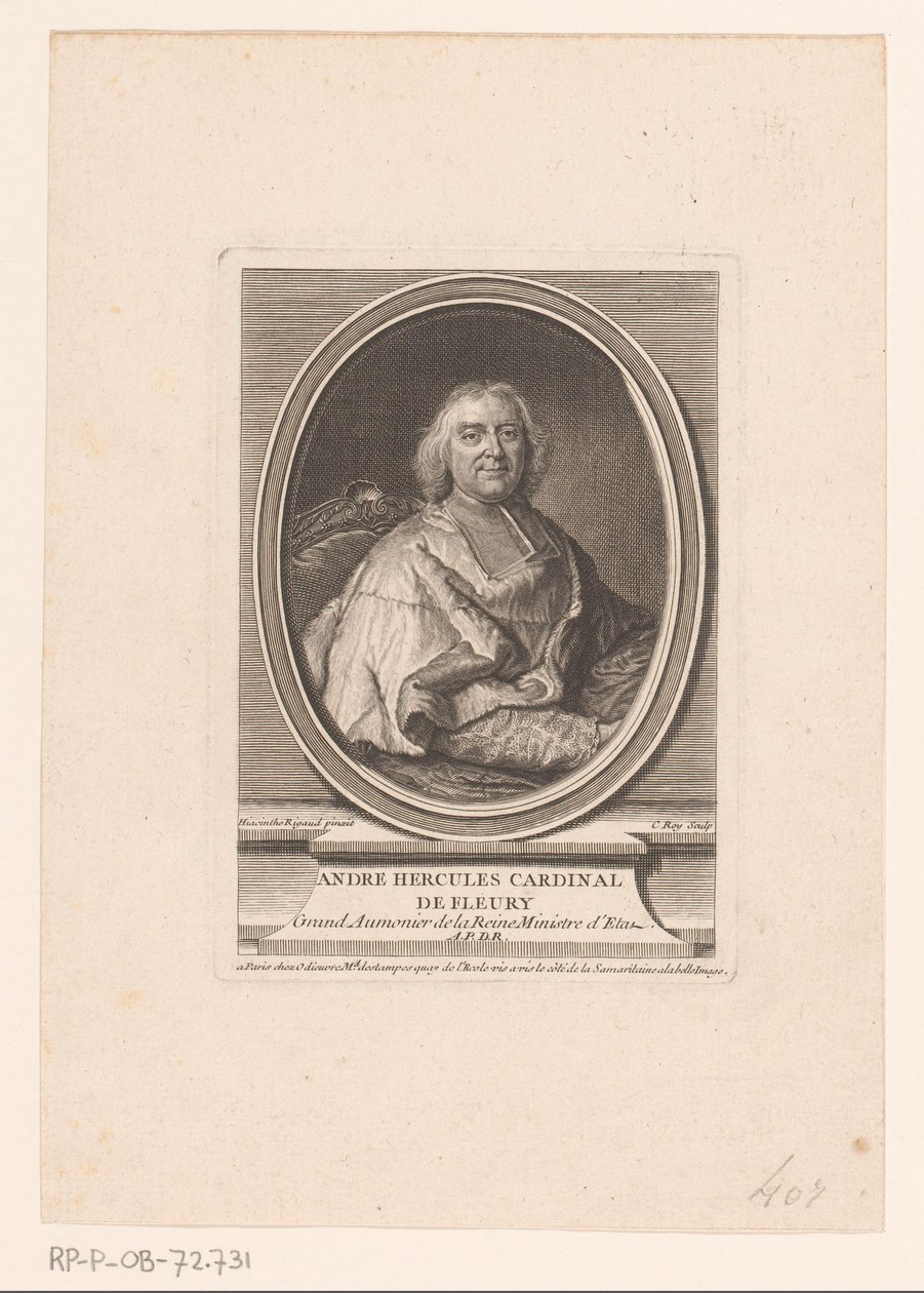 Retrato de André-Hercule de Fleury de Claude Roy