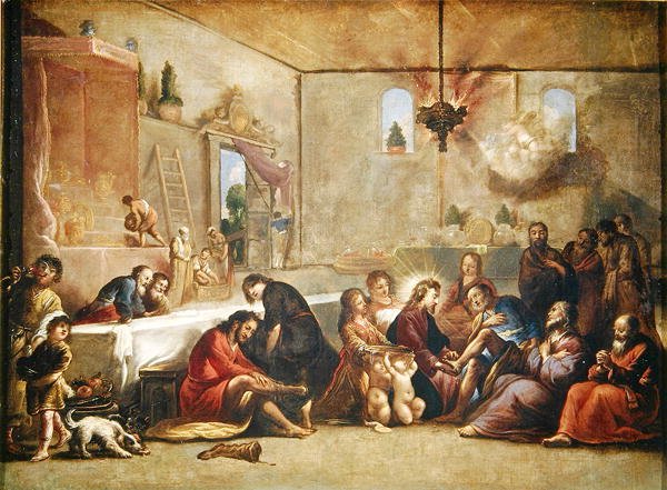 Cristo lavando os pés dos discípulos, 1653 de Claude Vignon