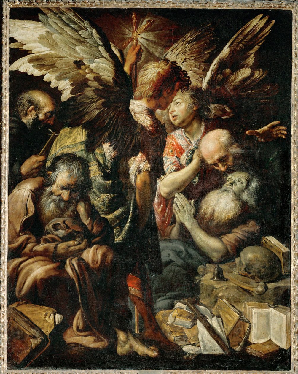 La mort de Saint Antoine - A morte de Santo António. de Pádua ... de Claude Vignon