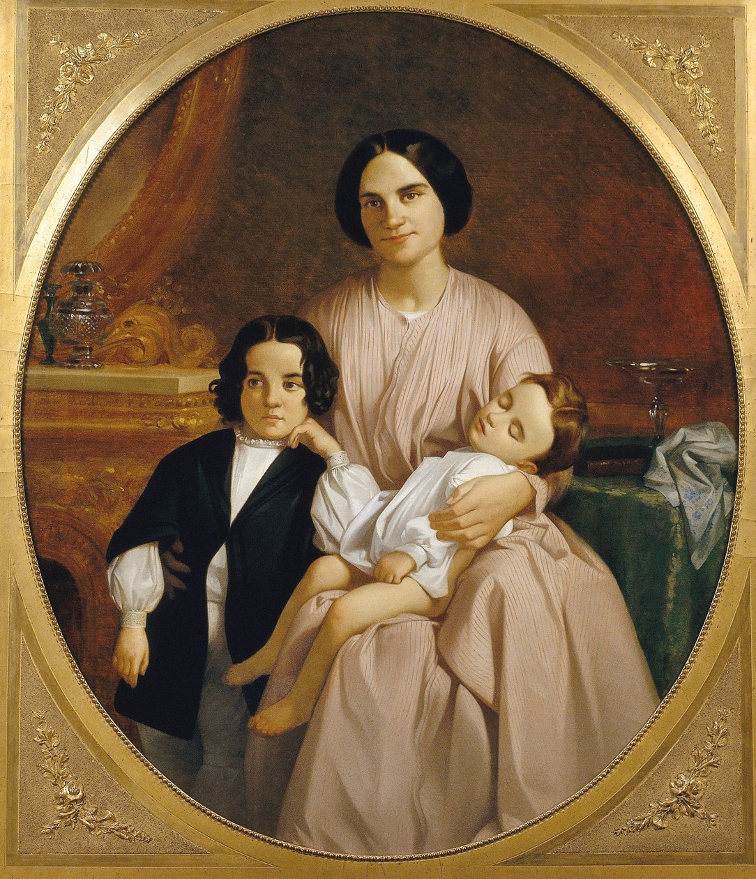 Retrato da esposa e dos filhos do pintor de Claudi Lorenzale