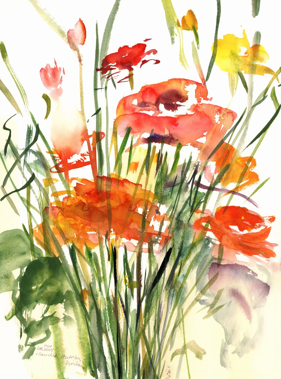 Buttercups, 2001 (aguarela) de Claudia Hutchins Puechavy