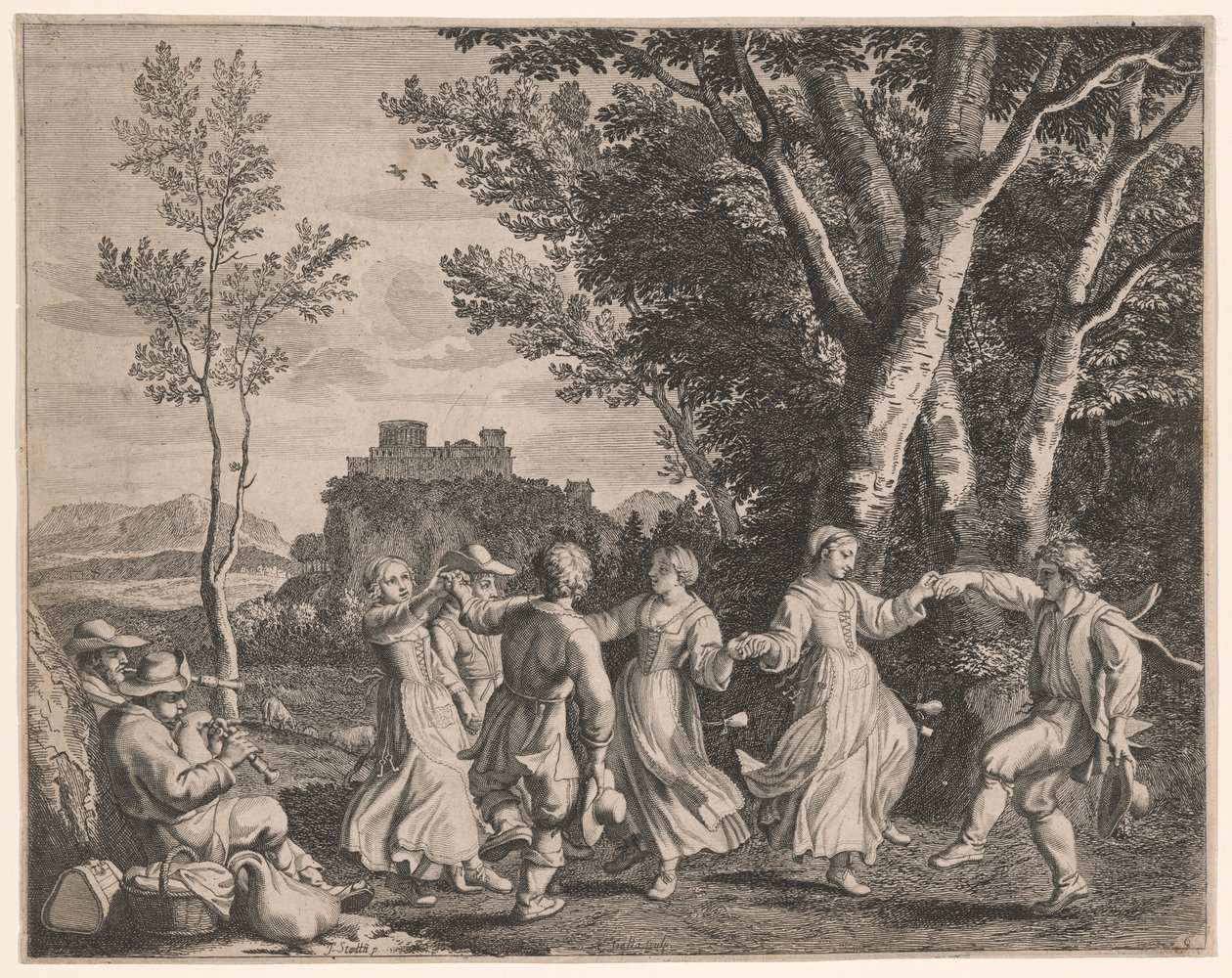 A Dança, Prato 6 de Pastorales de Claudine Bouzonnet Stella