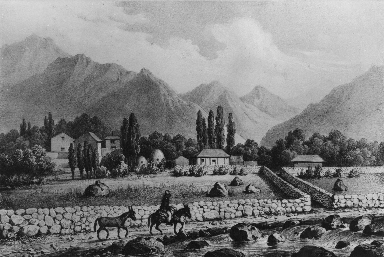 Guanta (Vale do Coquimbo), de &39;Historia de Chile&39;, 1854 de Claudio Gay