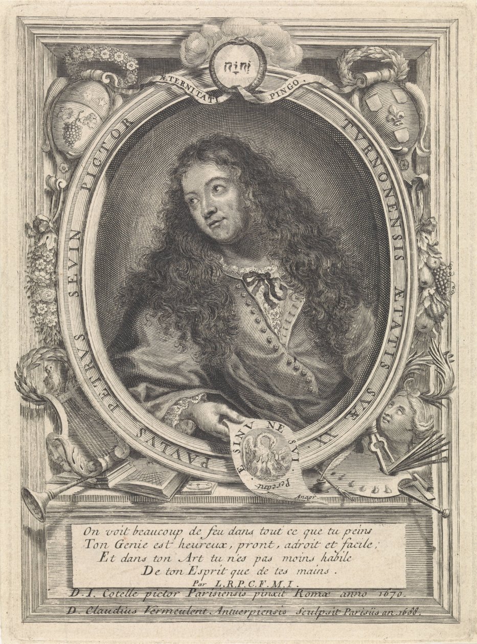 Retrato do pintor Petrus Paulus Sevin de Tours de Claudius Vermeulen