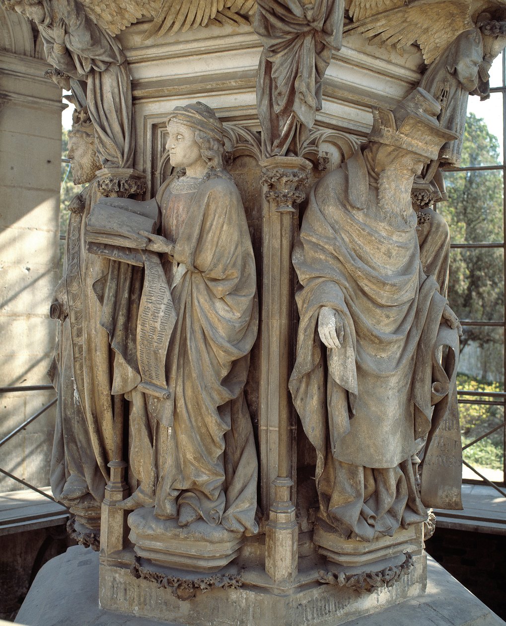 Jeremiah e Zachariah. A base do Poço de Moise (escultura) de Claus Sluter
