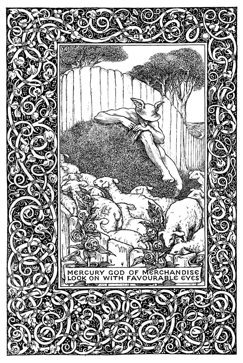 Frontispício de O Campo de Trevo, 1899. de Clemence Housman