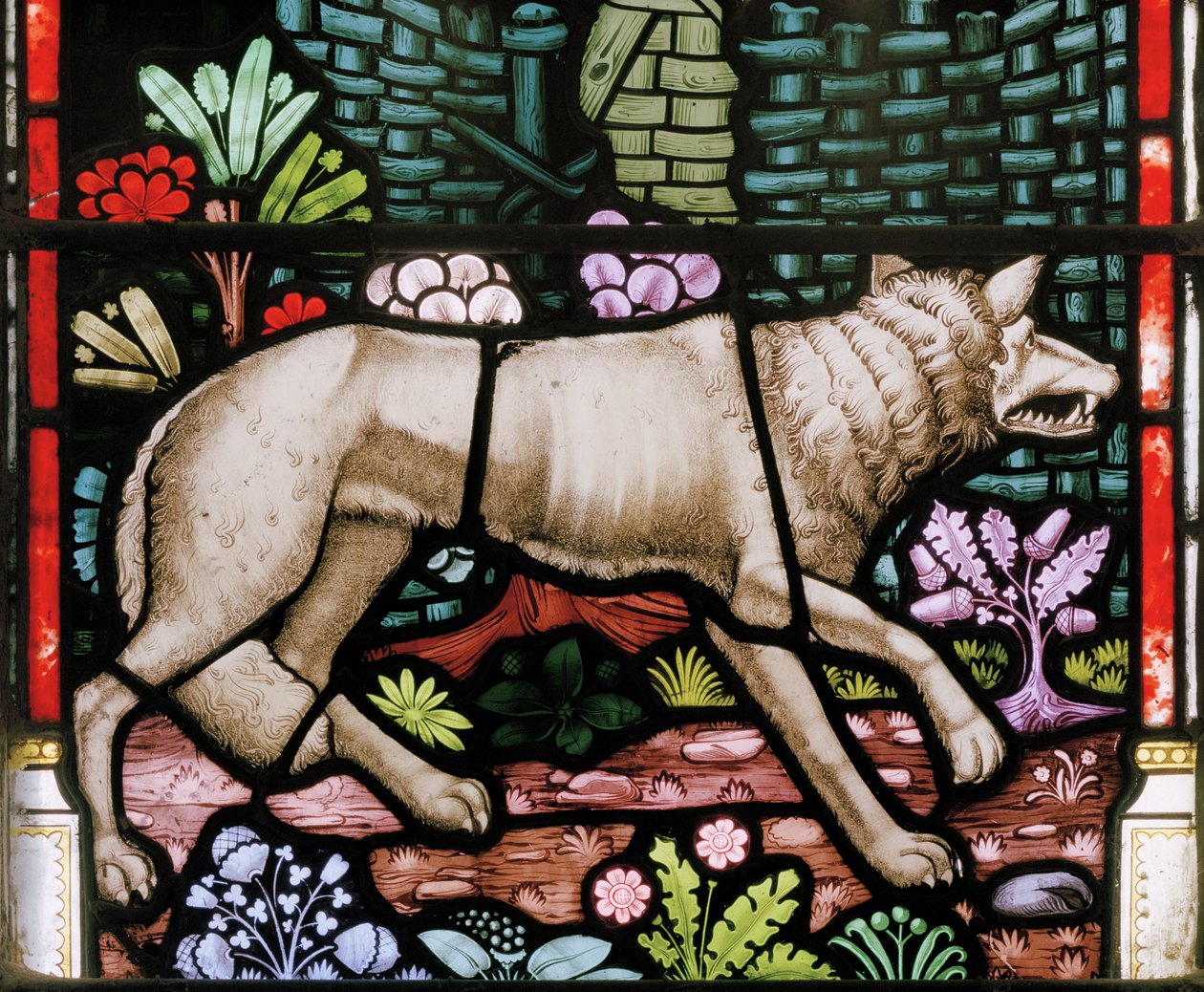 Lobo, detalhe do bom pastor, 1865 de Clement James Heaton