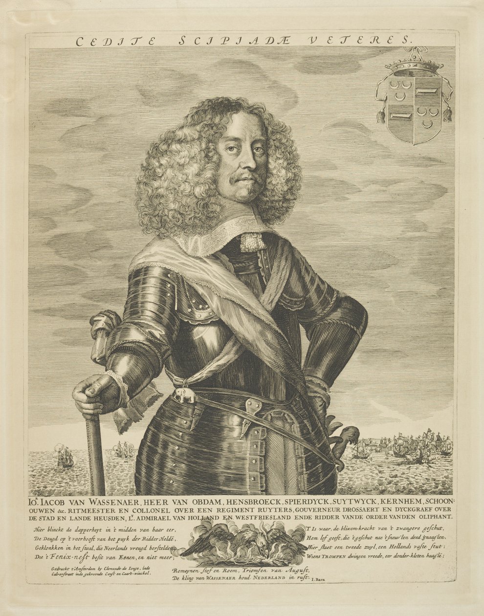 Jacob van Wassanaer, final do século 17 (gravura) de Clement de Jonghe