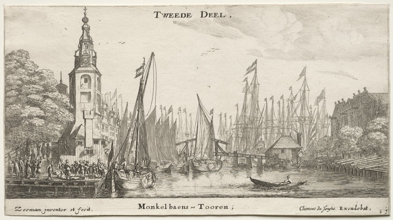 Vários navios e vistas de Amsterdã (Verscheÿde Ships e Gesichten van Amstelredam), Parte II de Clement de Jonghe