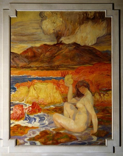 Geologia", início do século XX (fresco) de Clementine Helene Dufau