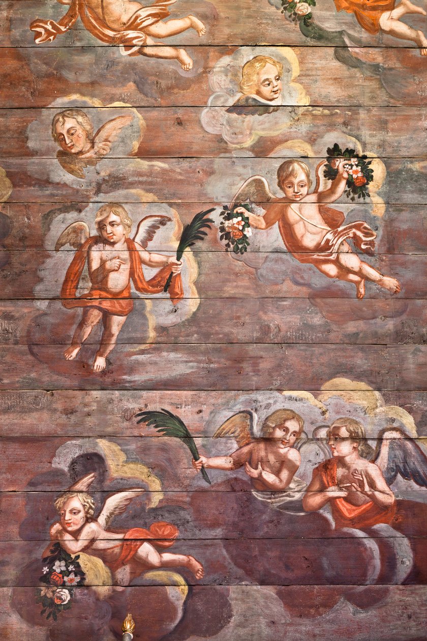 Locquirec (Finistère) / Igreja de Saint-Jacques, abóbada de berço pintada (foto) de Cleran