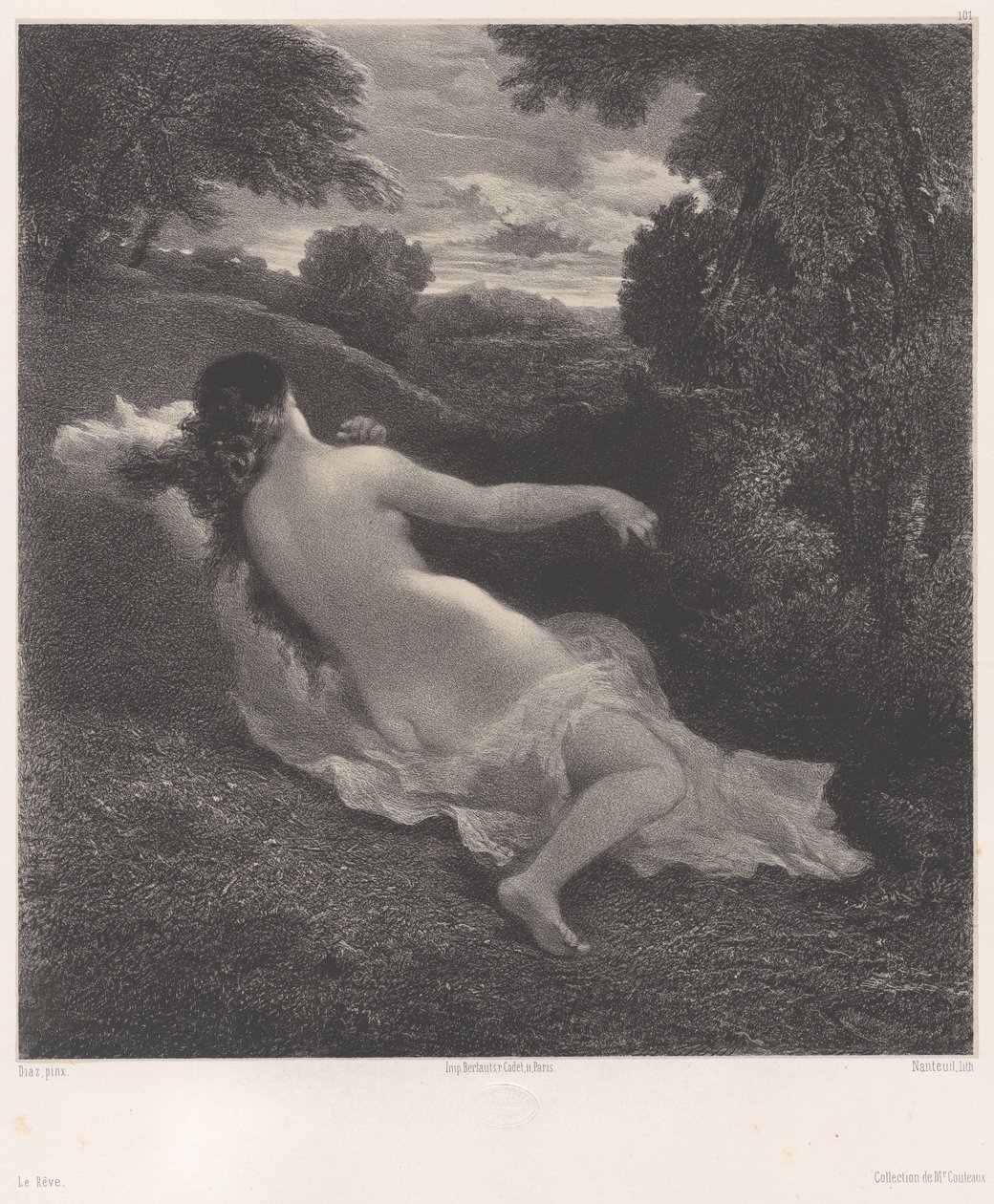 O Sonho, c. 1849-62., c. 1849-62. de Célestin Nanteuil