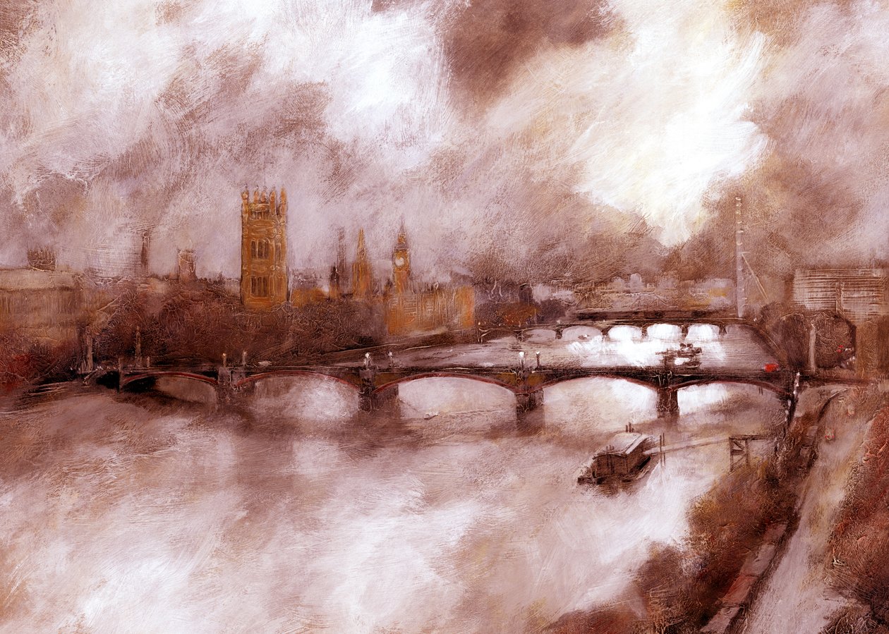 Lambeth, 2007 (acrílico a bordo) de Clive Metcalfe