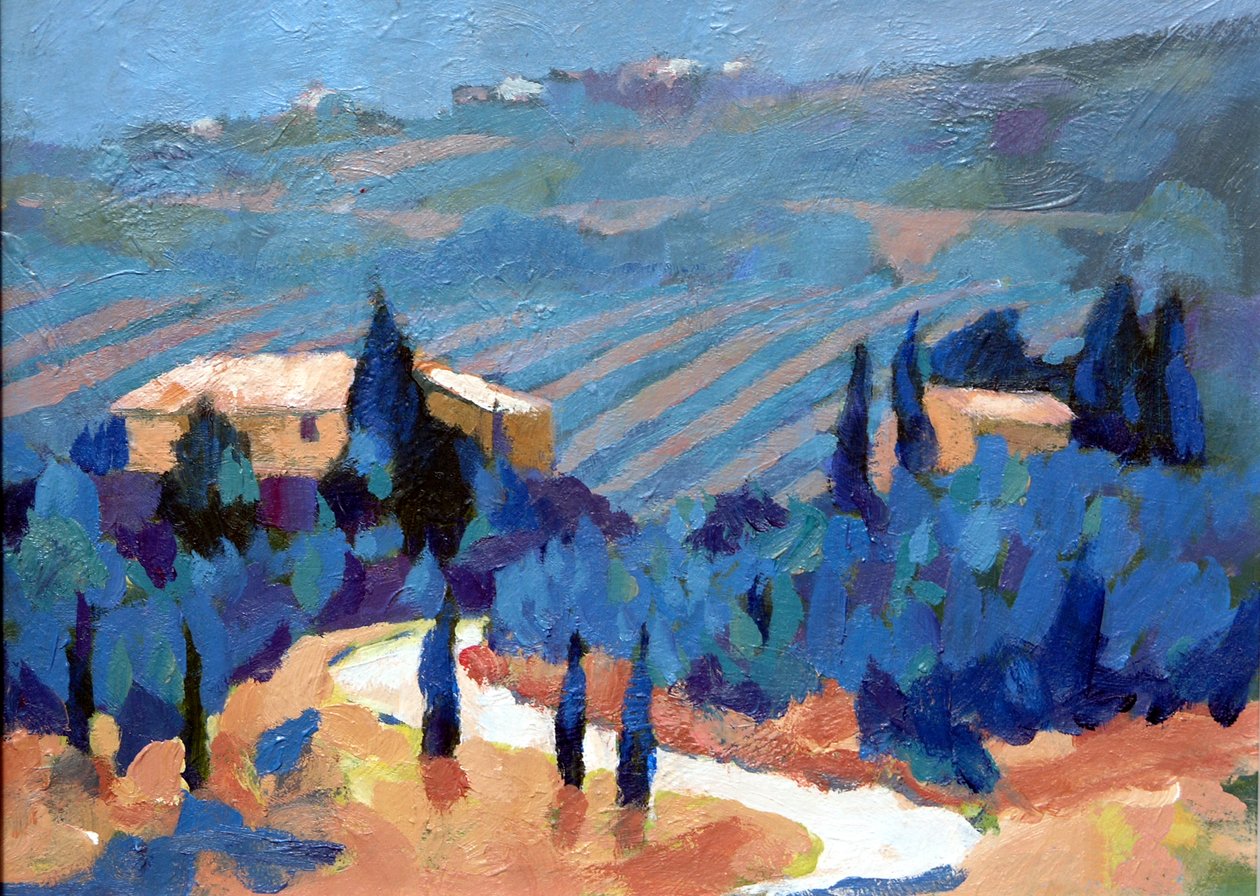 Toscana 2, 2007 (acrílico a bordo) de Clive Metcalfe