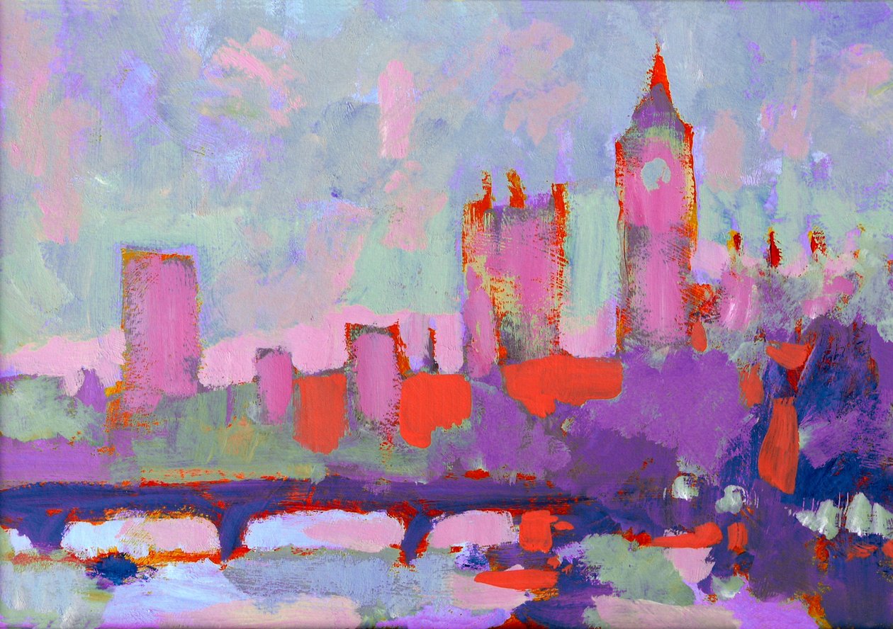 Westminster Fauve, 2007 (acrílico a bordo) de Clive Metcalfe