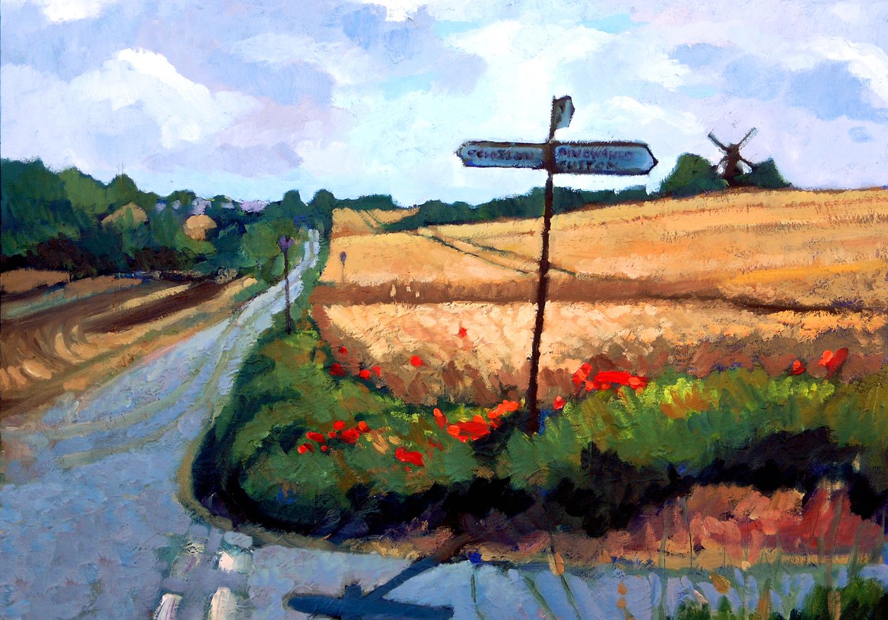 Moinho de Vento, 2007 (acrílico a bordo) de Clive Metcalfe