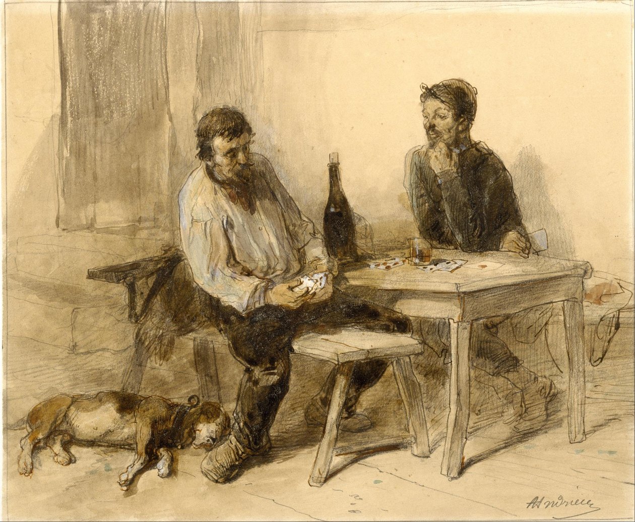 Um jogo de cartas de Clément Auguste Andrieux