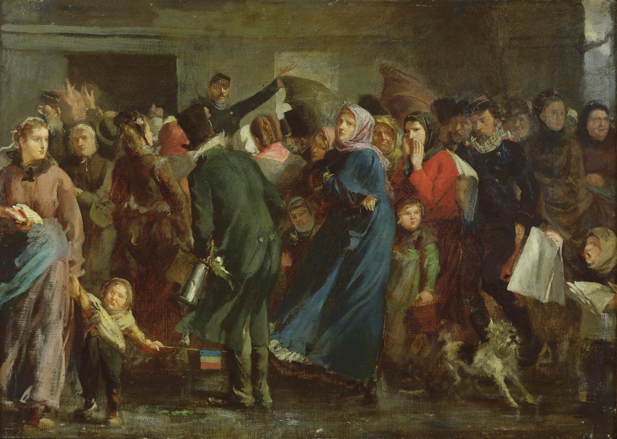 Fila na Loja do Açougueiro de Clément Auguste Andrieux