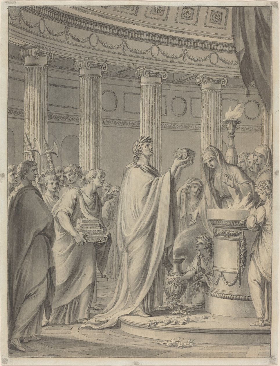 Um sacrifício antigo de Clément Pierre Marillier