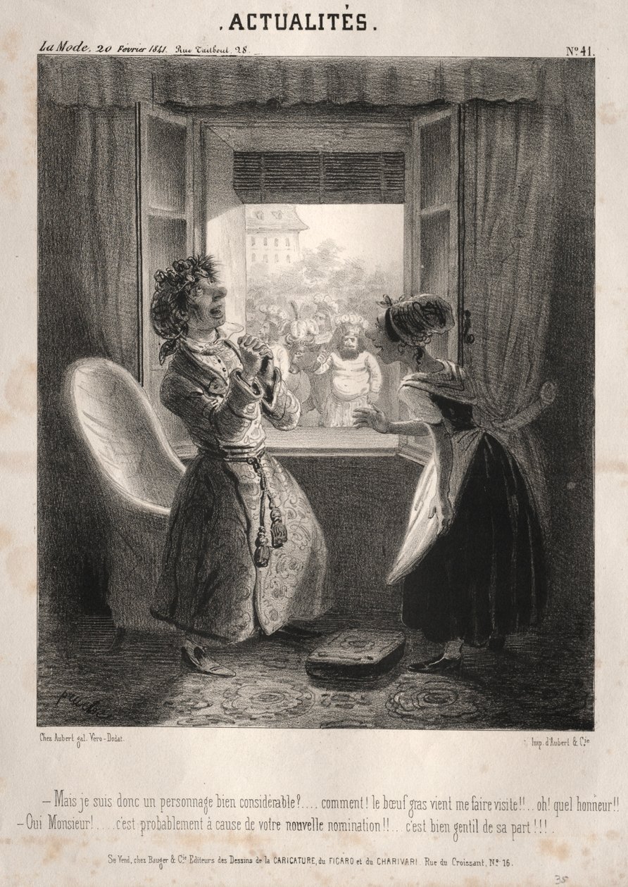 Notícias: --- Mas sou uma pessoa muito importante, 1841. de Clémente Pruche