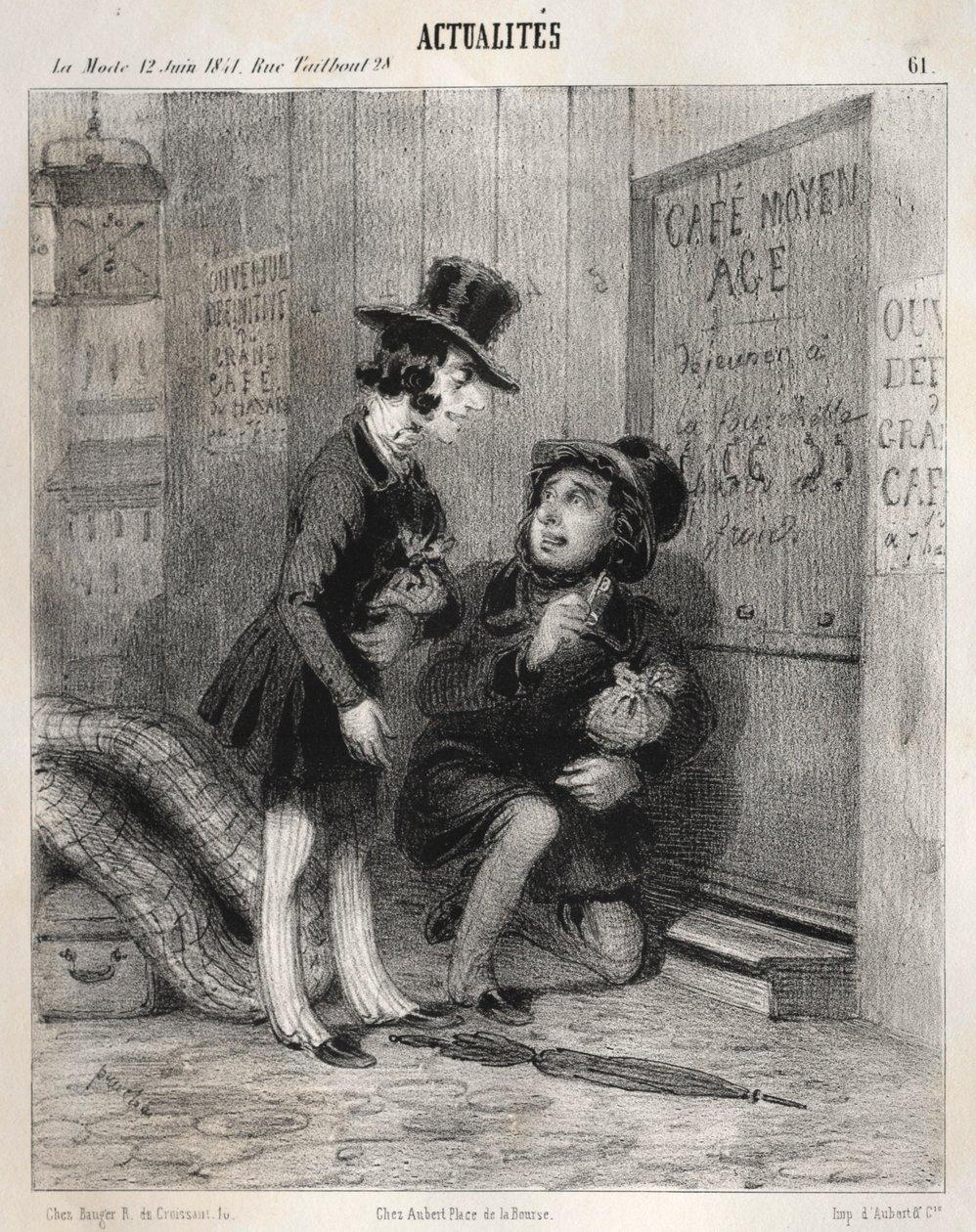 Notícias: Ei, velho! é assim que fazemos negócios hoje! no caso ..., 1841. de Clémente Pruche