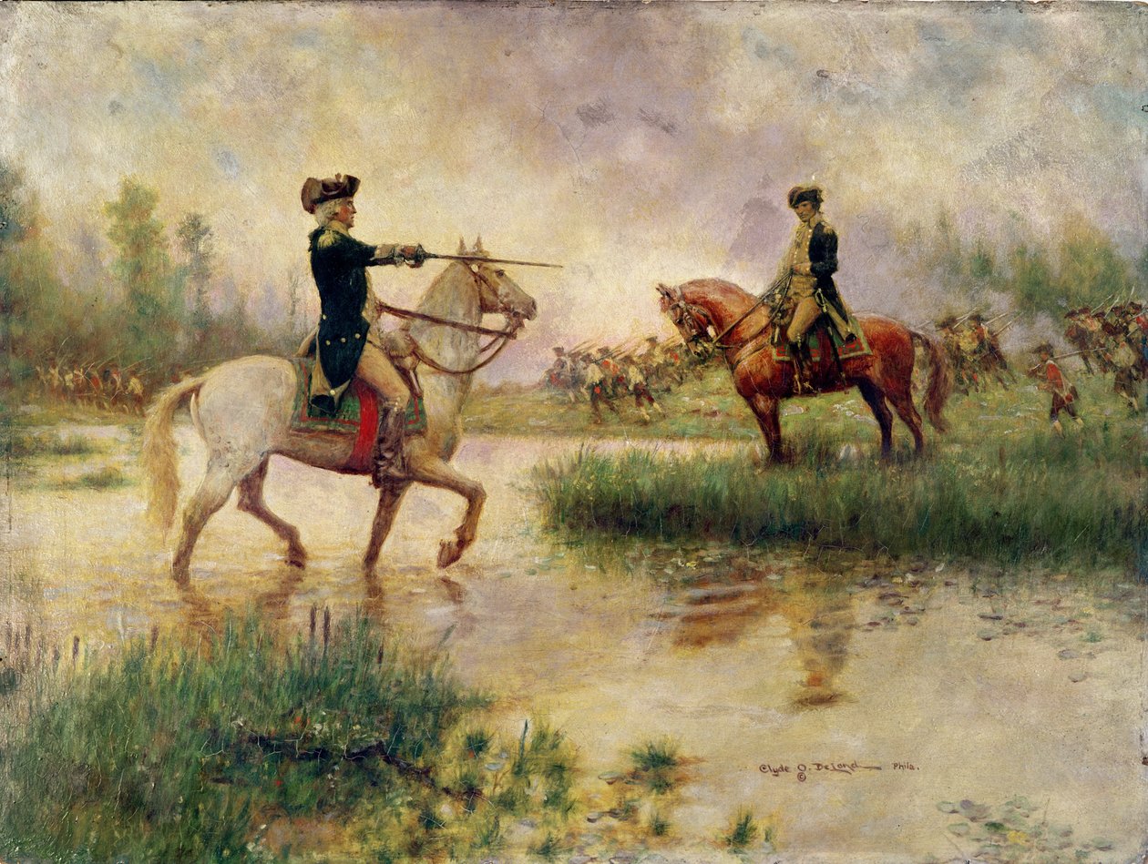 Rebuke of Lee (óleo sobre painel) de Washington de Clyde Osmer Deland