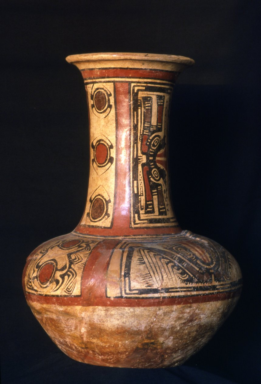 Jarra com gargalo alto, fase Early Cocle, 700-800 dC (cerâmica) de Cocle Culture