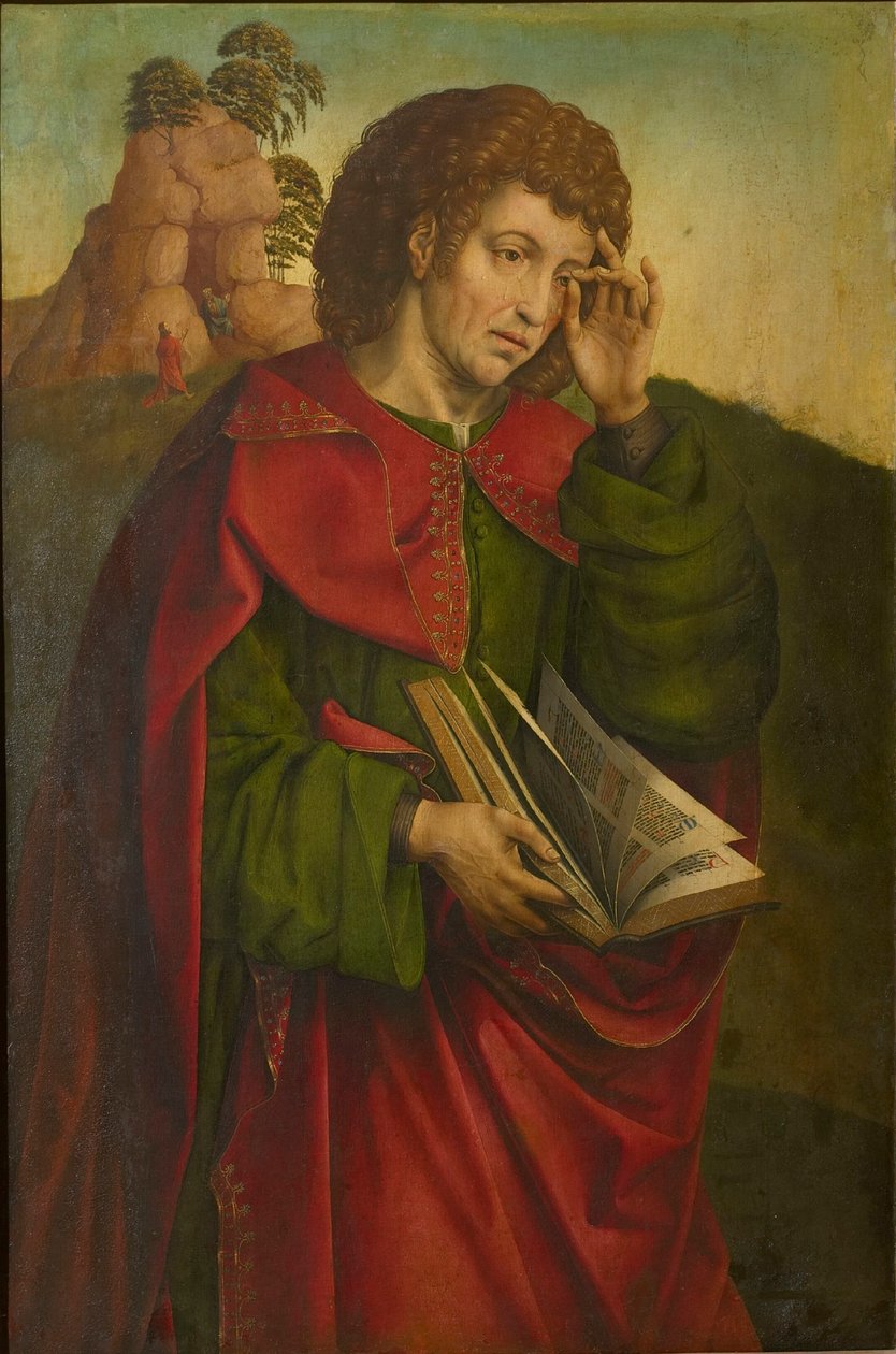 São João Evangelista Chorando, c. 1500. de Colijn de Coter