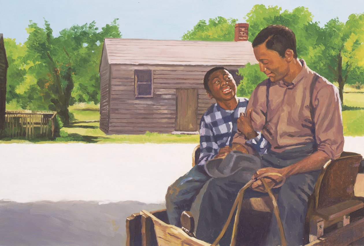 A Son&39;s Comfort, 2003 (óleo e acrílico a bordo) de Colin Bootman
