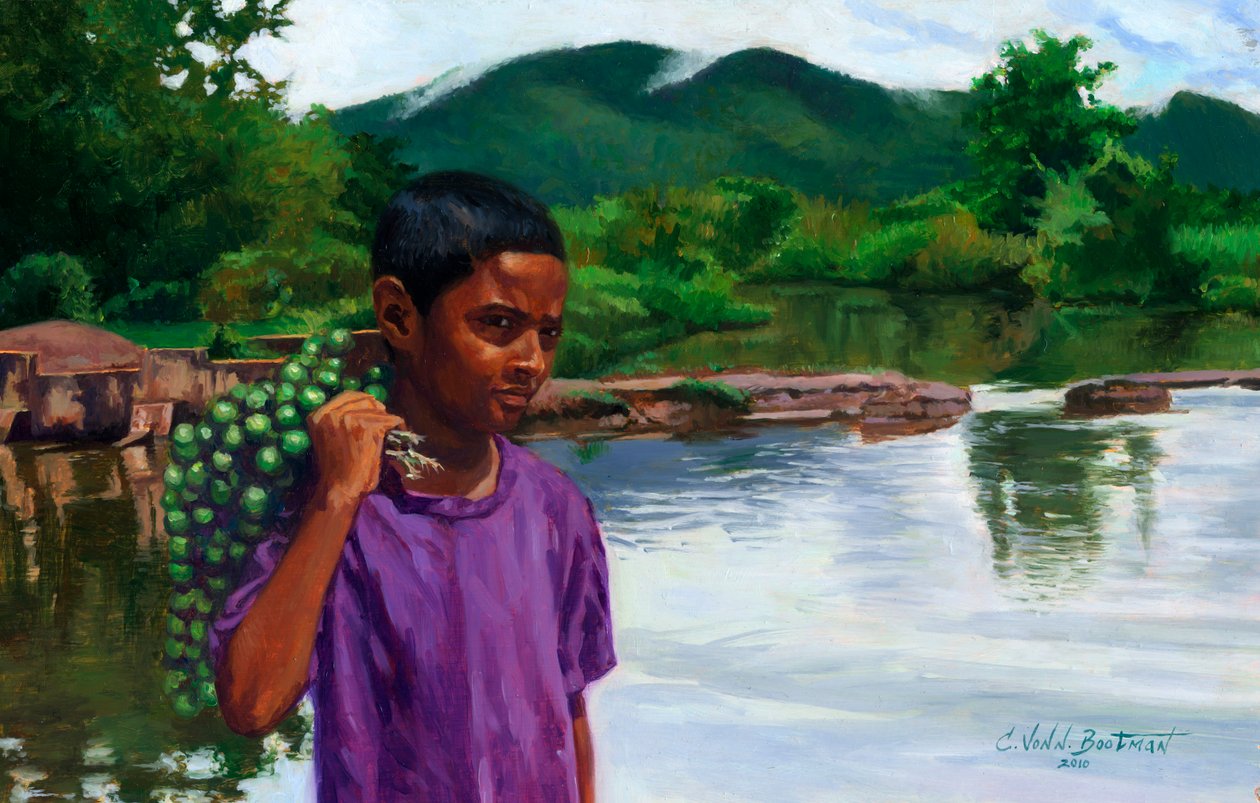 Caroni Chennette (óleo sobre madeira) de Colin Bootman