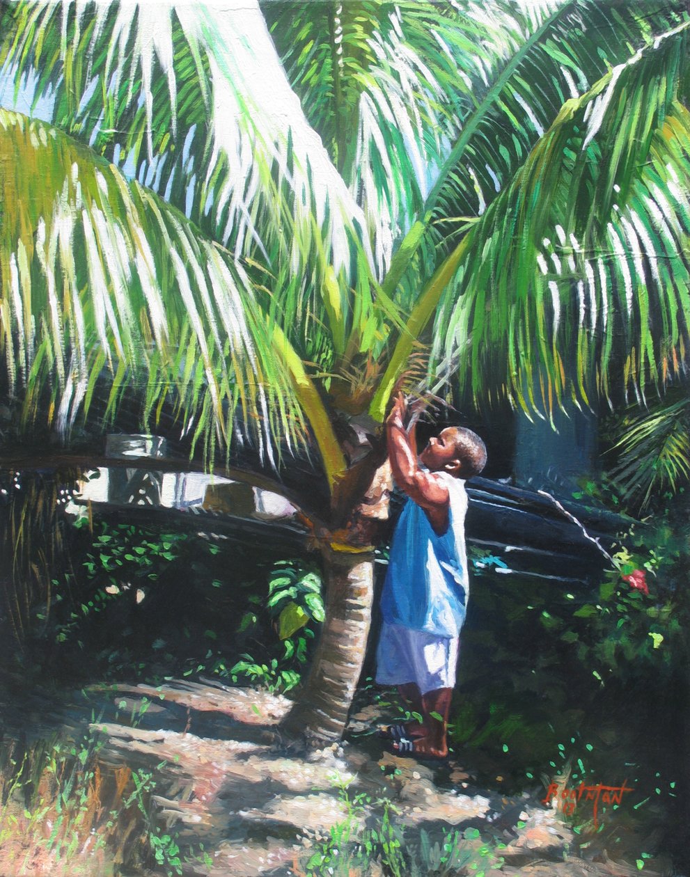 Sombra de Coco, 2014, (óleo sobre linho) de Colin Bootman