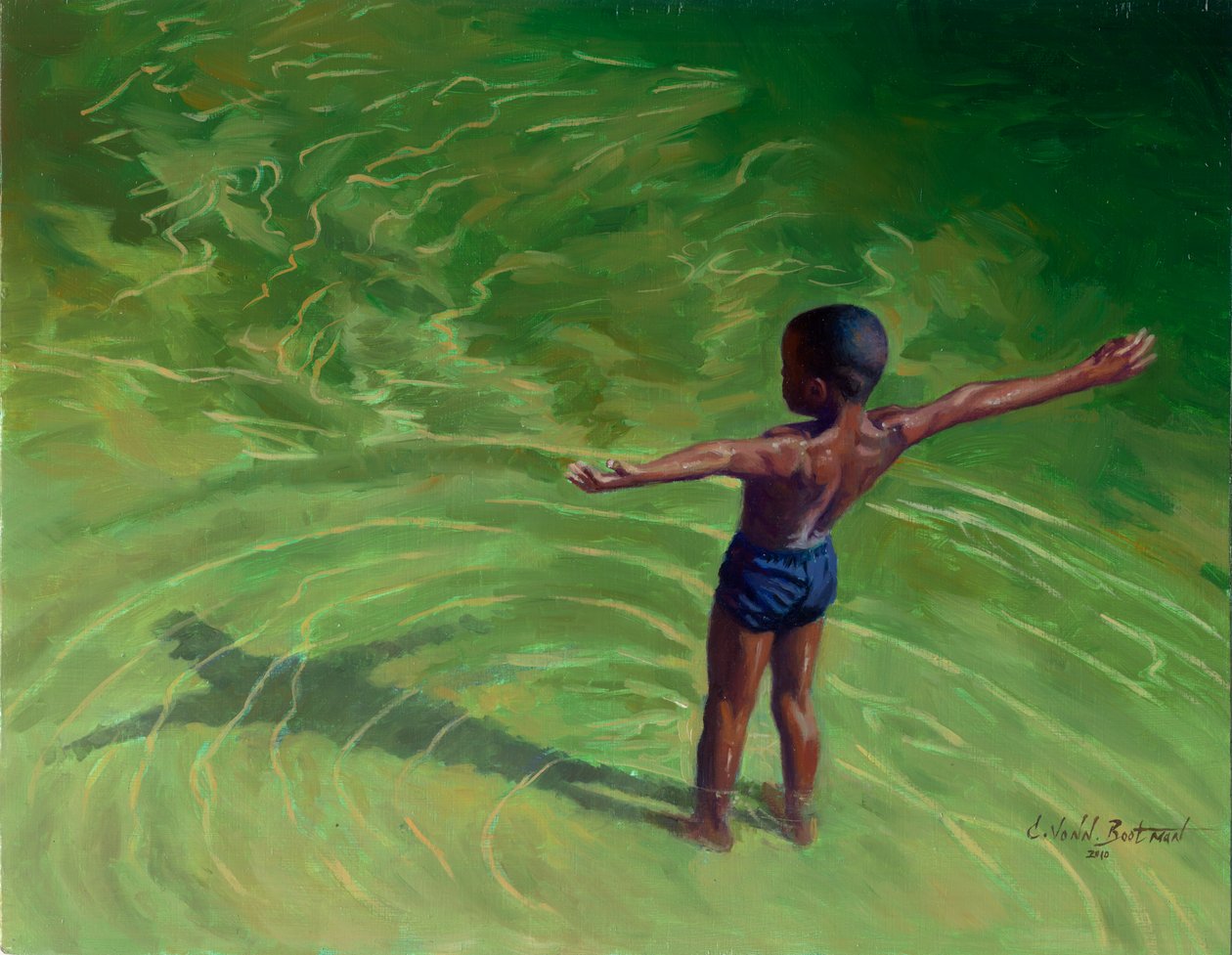 Eu, 2011, (óleo na madeira) de Colin Bootman