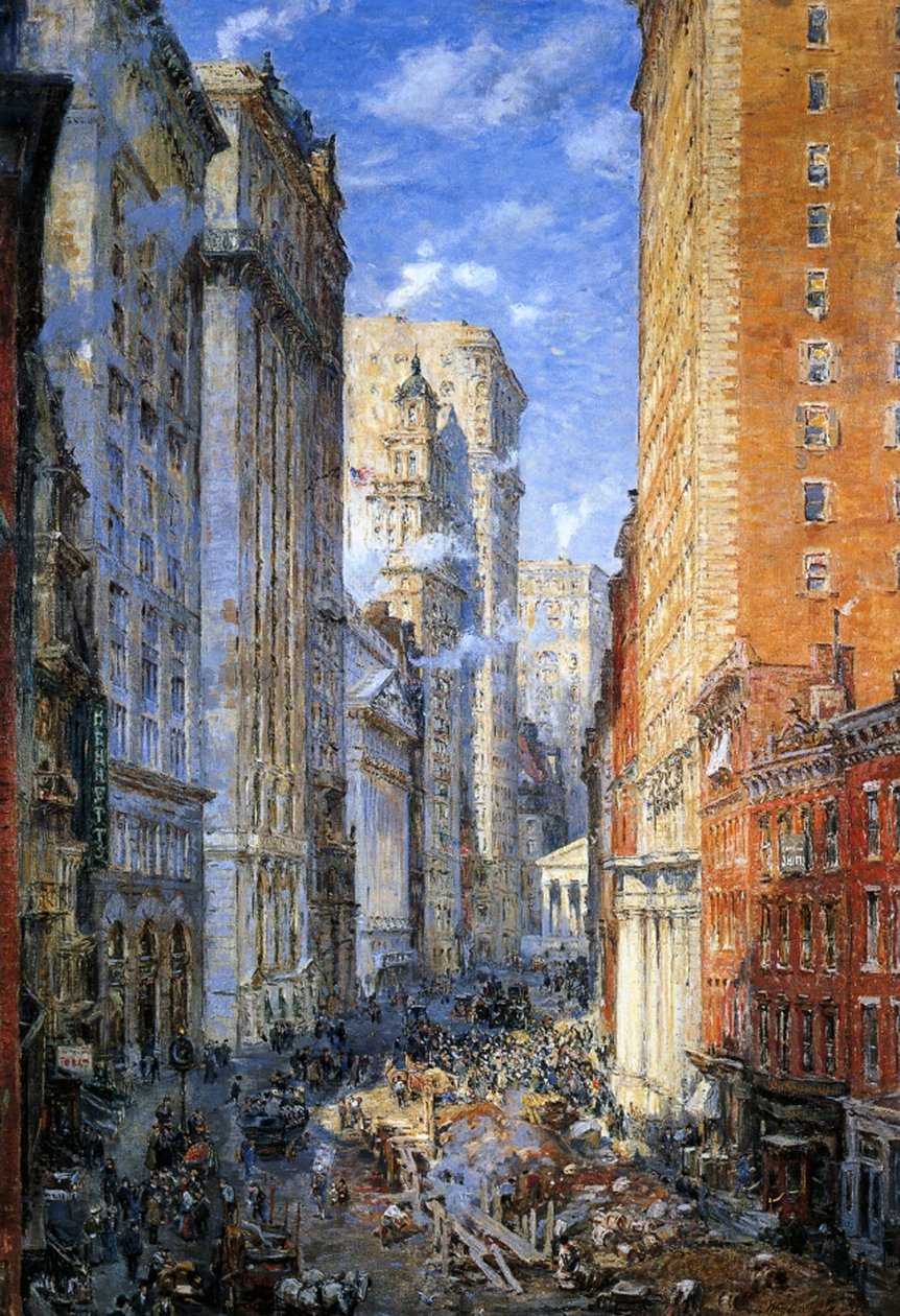 Broad Street, Nova Iorque, c.1904 de Colin Campbell Cooper