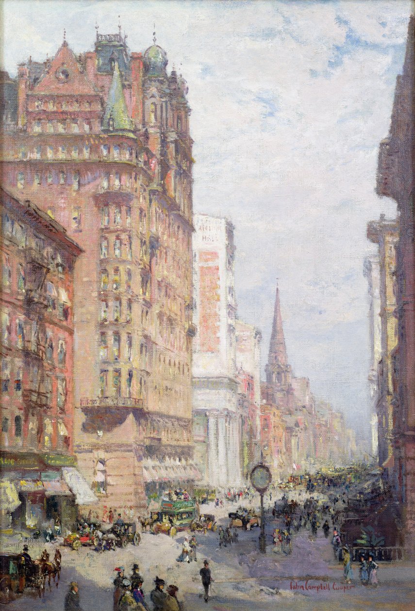 Quinta Avenida, Nova York, 1906 de Colin Campbell Cooper