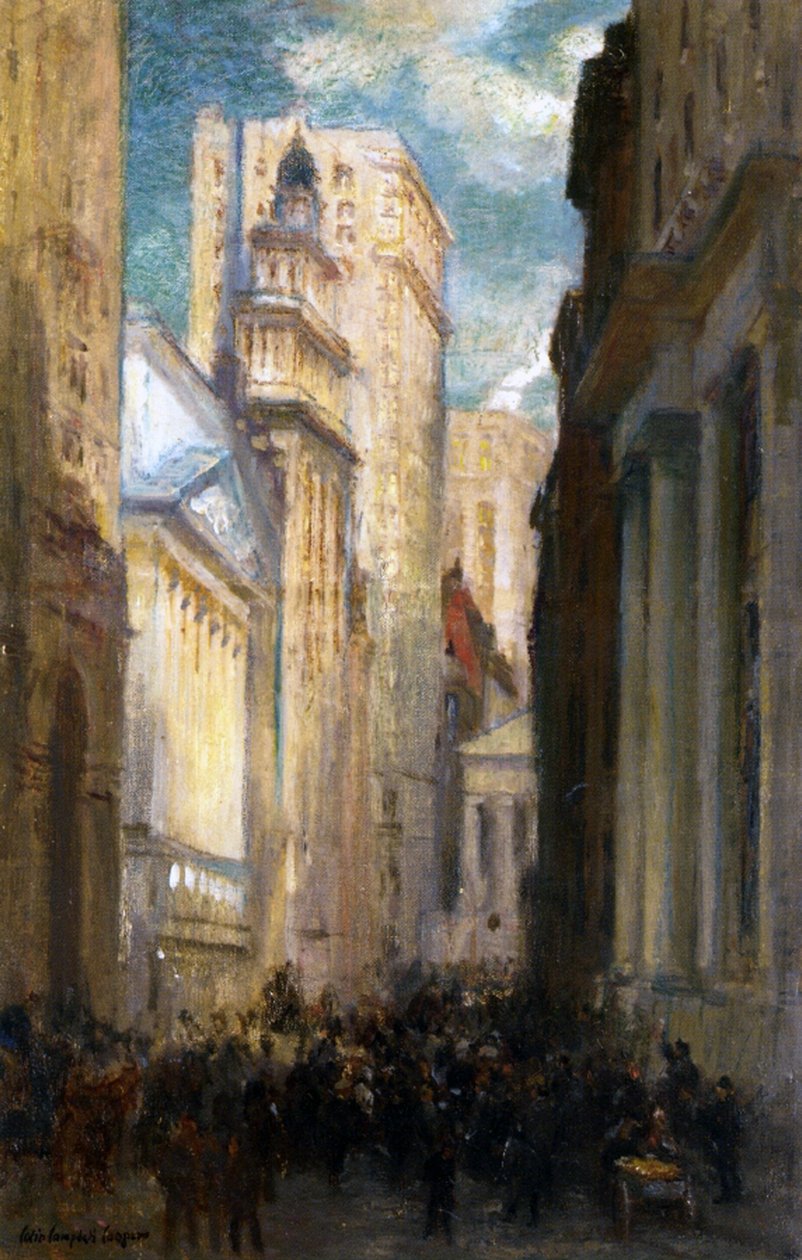 Wall Street, Nova Iorque, c.1905 de Colin Campbell Cooper